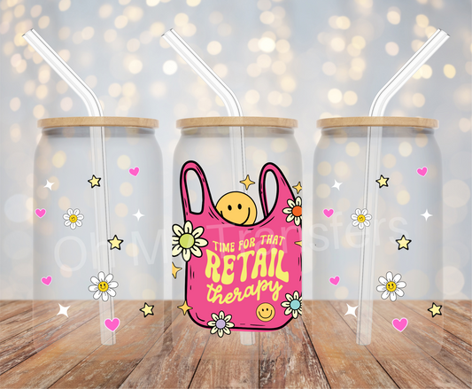 Retail Therapy UV DTF Cup Wrap