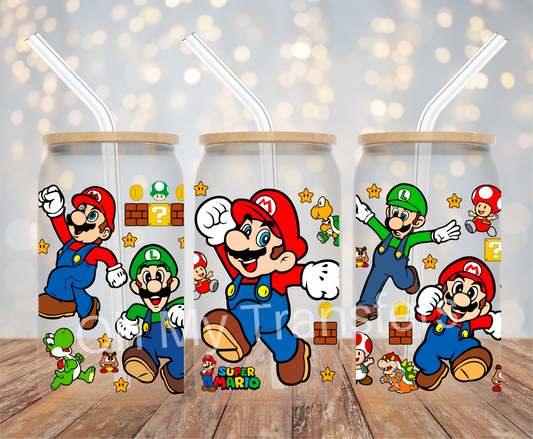 Mario UV DTF Cup Wrap