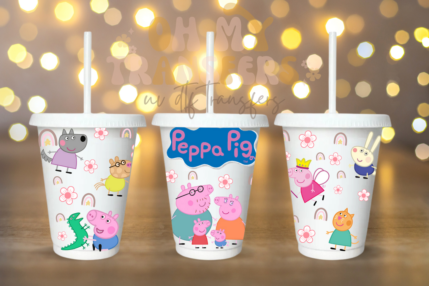 Peppa 16oz Cold Cup UV DTF Transfer