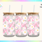 Checkered Pink Bows UV DTF Cup Wrap