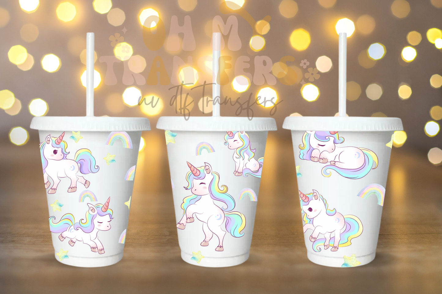 Unicorn 16oz Cold Cup UV DTF Transfer