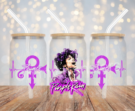 Prince Purple Rain UV DTF Cup Wrap