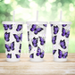 Purple Butterlies & Daisies 24oz UV DTF Wrap