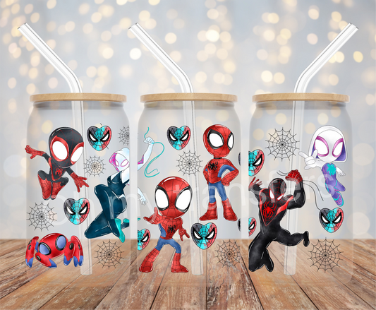 Spider Hero & Friends  UV DTF Cup Wrap
