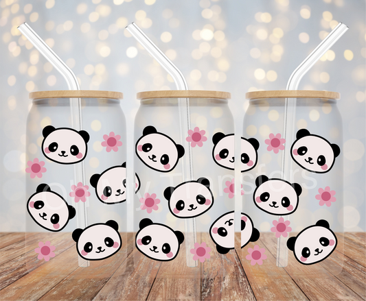 Cute Pandas UV DTF Cup Wrap