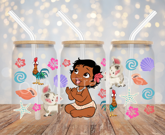 Baby Moana UV DTF Cup Wrap