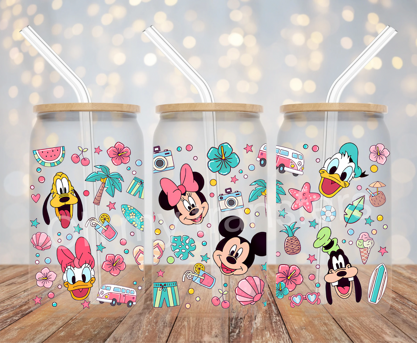 Minnie & Friends Summer UV DTF Cup Wrap