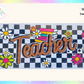 Checkered Teacher UV DTF Cup Wrap