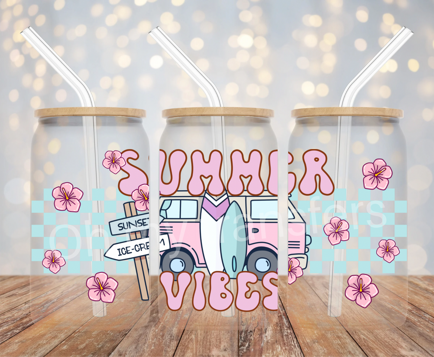 Summer Vibes Van UV DTF Cup Wrap
