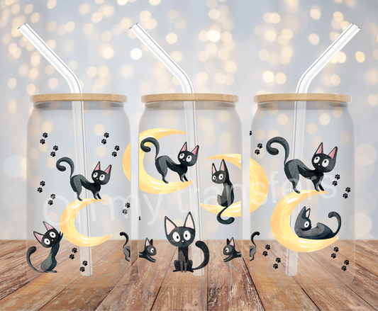 Black Cat UV DTF Cup Wrap