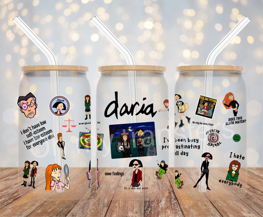 Daria TV Show UV DTF Cup Wrap