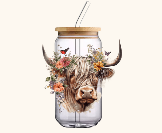 Highland Cow Fringe 4.5" UV DTF Decal