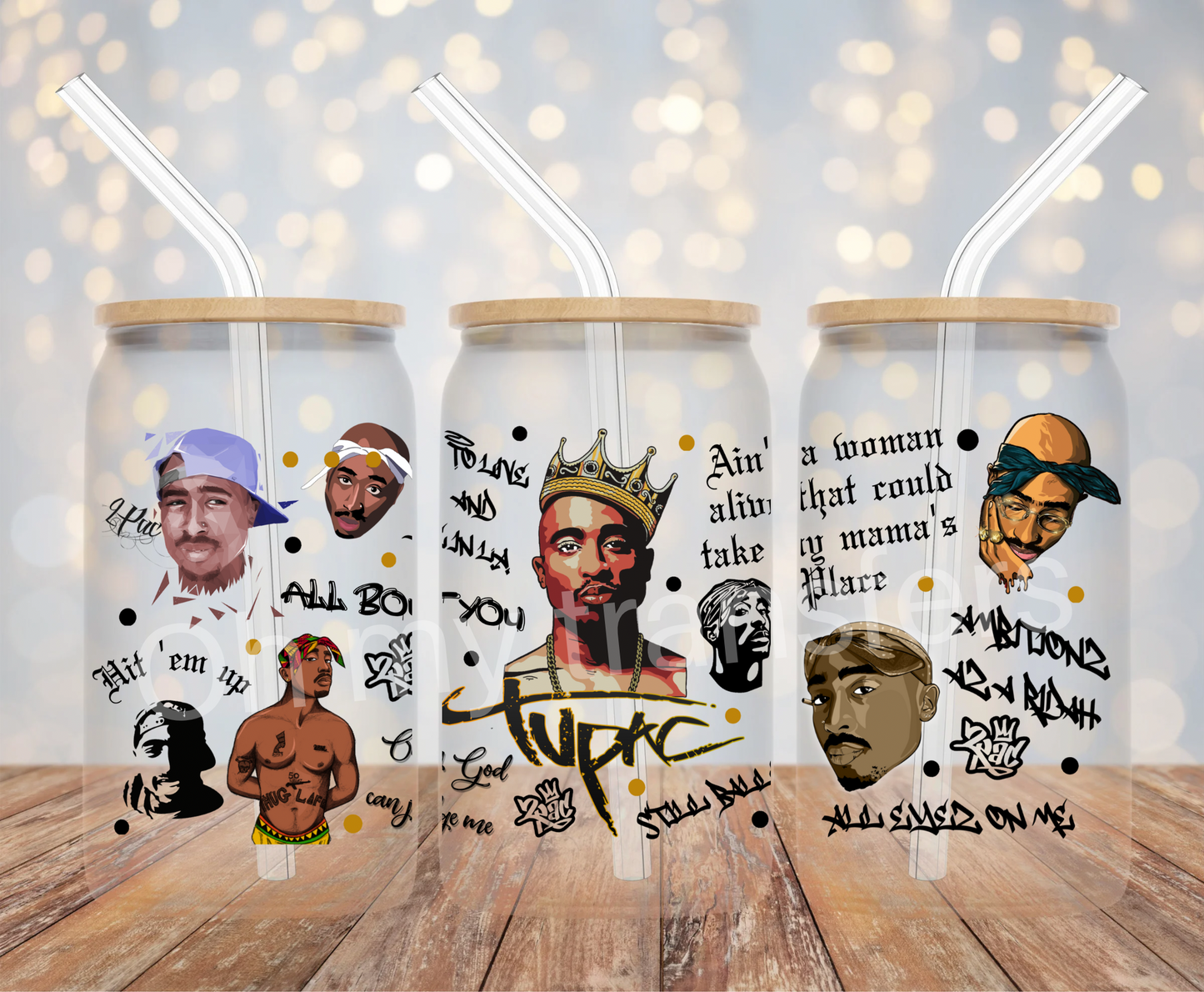 Tupac UV DTF Cup Wrap