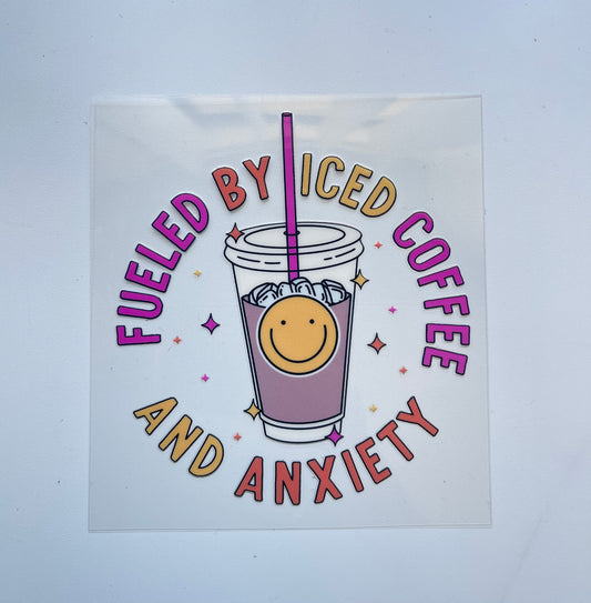 Fueled By Anxiety Decal 4 inch