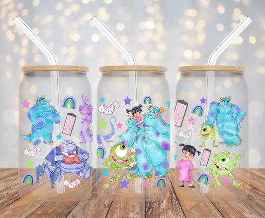 Monsters Watercolour UV DTF Cup Wrap